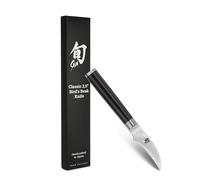 KAI Shun Classic Japanese Paring Knife 6.5 cm Blade Length - Damascus Knife 32 Layers VG MAX Core - 61 (±1) HRC - Pakkawood Handle - Made in Japan - Forged Tourné Knife