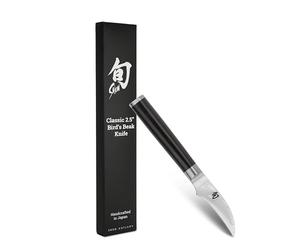 KAI Shun Classic Japanese Paring Knife 6.5 cm Blade Length - Damascus Knife 32 Layers VG MAX Core - 61 (±1) HRC - Pakkawood Handle - Made in Japan - Forged Tourné Knife