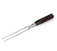 KAI Shun Premier Tim Mälzer Japanese Carving Fork 16.5 cm Tines - Corrosion-Resistant Professional standard Stainless Steel - Medium Brown Pakkawood - Made in Japan