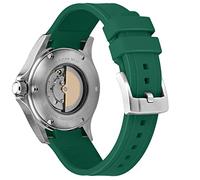 Kai Tian 24mm Noble Curved Band Rubber Green Watch Band Fit Watch Strap for Men Women