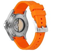 Kai Tian 24mm Noble Curved Band Rubber Orange Watch Band Fit Watch Strap for Men Women