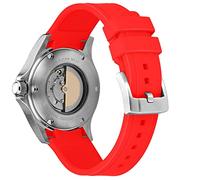 Kai Tian 24mm Noble Curved Band Rubber Red Watch Band Fit Watch Strap for Men Women