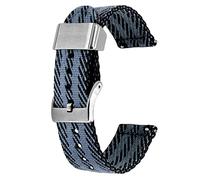 Kai Tian 24mm Watch Band Black Gray Canvas Metal Holder Linen Weave Quick Release Replacement Watch Band for Men Women