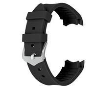 Kai Tian Durable 18mm 20mm 22mm 24mm Silicone Universal Curved End Watch Bands Strap Black White Green Blue Brown Orange Red Grey Solid Bracelet for Men Women, Black, 22 mm, Classic