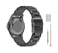 Kai Tian Engineer Stainless Steel 20mm Watch Straps Bracelet For Men Women Black Screw-In Solid Bracelet Double Locks Diver Buckle