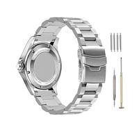 Kai Tian Engineer Stainless Steel 20mm Watch Straps Bracelet For Men Women Silver Screw-In Solid Bracelet Double Locks Diver Buckle