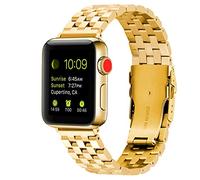 Kai Tian Metal Watch Strap Compatible for Apple Watch 44mm 45mm 49mm Watch Bands for iWatch Series 10 9 8 7 6 5 4 3 2 1 SE Ultra Men Women Gold