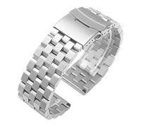 Kai Tian Premium 20mm Stainless Steel Silver Watch Strap Band for 2021 Samsung Galaxy Watch 4/4 Classic/Active 2 44mm 40mm/ Galaxy Watch 3 41mm for Galaxy Watch 42mm