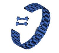 Kai Tian Solid Double Ends Stainless Steel Strap, Brushed Polished Matte Finish Watch Replacement Metal Strap for Men Women 18 mm 20 mm 22 mm 24 mm Blue Black Silver Gold Rose, 22mm, No gemstone