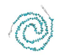 KAI Top Eyeglass Chain Strap Holder Cord Sunglass Chain Fashion Chip Beaded Mask Lanyard Chain Face Mask Chain for Women, Turquoise, One size