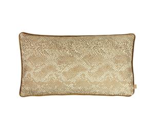 Kai Viper Metallic Snakeskin Rectangular Feather Filled Cushion