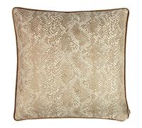 Viper Metallic Snakeskin Piped Cushion KAI Orange 50cm x 50cm