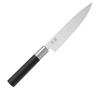 KAI Wasabi Black Utility Knife 15.0 cm blade length - polished 6A/1K6 stainless steel 58 (±1) HRC - black polypropylene handle - multipurpose knife - Made in Japan