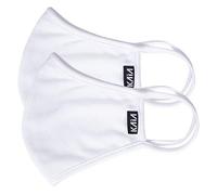 KAIA Face Covering | 2-Layer | Washable | Reusable | Breathable | Dust Filtration | Splash Resistant | Ideal for all outdoor activities such as Cycling & Running | White (2-pack, Medium)