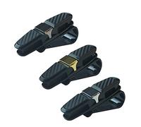 KAIAIWLUO Car Glasses Holder, 3 PCS Sunglass Clip 180 Degree Rotatable, Sun Visor Mount, ABS + Metal Material