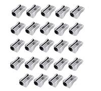 KAIAIWLUO Pencil Sharpeners,24 PCS Mini Pencil Sharpener Metal Aluminum Alloy Handheld Dual Sharpening Blade Double Holes Sharpener for Most Size Pencils Adult Kids