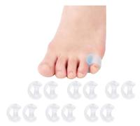 KAIAIWLUO Toe Separator,12 PCS Toe Separators for Overlapping Toes Gel Toe Spacers Toe Straightener Silicone Pinky Toe Spacers Little Bent Toe Cushions for Preventing Rubbing Relieve Pressure