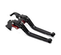 KAIAYGEE Brake Clutch Lever Handlebar Grip Ends Compatible with Suzuki | Handle Compatible with Suzuki SV650 2016-2022(Black-RedButton-Long)