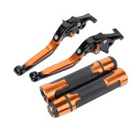 KAIAYGEE Brake Clutch Lever Handlebar Grips Ends Compatible with Kawasaki | Handle Compatible with Kawasaki Z800, Z800E 2013-2017(Orange C)