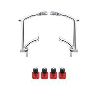 KAIAYGEE Saddlebags Crash Bars Bumpers Compatible with Harley | Chrome Guard Left Right Compatible with Harley Touring Electra Glide FLHT Street Glide FLHX Road Glide FLTRX(Red)