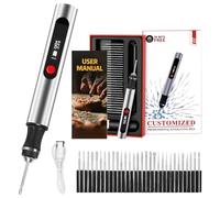 Kaibced Engraving Pen, Cordless Engraving Pen for Artists & DIYers - Engrave 60+ Surfaces - Beginner Friendly - Rechargeable - Free 30 Bits & Mastery Guide