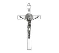 KAIBEIYUAN 1 Pcs Silver Jesus Wall Cross for Home Church Wall Decoration