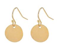 Kaibig Women's Gold Circle Disc Dangle Drop Earrings for Women Small Round Tiny Geometric Hoop Minimalist Jewelry Gift for Her