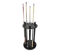 Kaichenyt Billiard Cue Rack Black Wooden Pool Cue Holder for 9 Cues 360° Rotatable Freestanding Pool Cue Stick Holder for Club, Billiard Room, Bar, Easy Installation