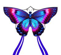 Kaiciuss Butterfly Kite for Kids & Adults, Easy to Fly Large Single Line for The Beach, Easy Flying for Beginners, Comes with 300 FT String Line Handle(Blue)