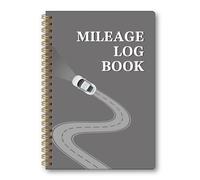 KAICN Mileage Log Book - Vehicle Mileage Log Track Odometer for Business Driving or Rideshare Driving Car Tracker for Taxes Vehicle Expense(Grey)