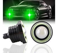KaiDengZhe 2PCS Super Bright 3.5" Projector Universal LED Fog Light 12V 10W Green COB Halo Angel Eye Rings For Moto Headlight Car Daytime Running Light DRL Driving Light Fog Light Bulb