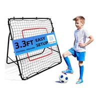 KAIDIDA Football Rebounder Net: 3.3FT/4FTFootball Training Net with Kickback Target Goal Adjustable Portable Football Equipment for Kids Adults