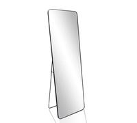 KAIDIDA Full Length Mirrors Free Standing 163X53cm Bedroom Hallway Wall-Mounted Full Body Mirror with Shatter-Resistant Glass Black Metal Frame