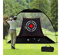 KAIDIDA Golf Hitting Net Garden: 10x7FT Large Size for Indoor and Outdoor Home Practice - 200G Heavy Duty Mesh with Professional Driving Target