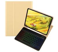 kaidisen Colorful Backlit keyboard Case for iPad Pro 13 Inch M5 2025/ M4 2024 Case with Magnetic Detachable Bluetooth Rainbow Backlight Keyboard Cute Candy Color Business Student,Yellow+Black