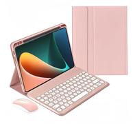 kaidisen Keyboard Case for iPad Mini A17 Pro 2024/ iPad Mini 6th Generation 8.3-inch Case with Keyboard and Bluetooth Mouse, Detachable Candy Color Keyboard Cover Round Key,Pink
