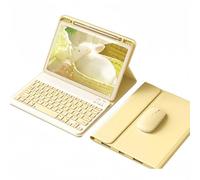 kaidisen Keyboard Case Mouse for iPad 9th 8th 7th Generation 10.2 inch/iPad Air 3rd Gen 10.5 inch/iPad Pro 10.5 inch Detachable Cute Color Keyboard Case,Yellow