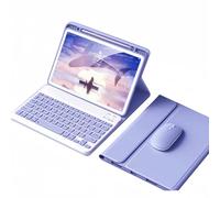 kaidisen Keyboard Case Mouse for iPad 9th 8th 7th Generation 10.2 inch/iPad Air 3rd Gen 10.5 inch/iPad Pro 10.5 inch Detachable Cute Color Keyboard Case,Purple