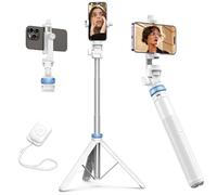 Kaiess 62" Tripod for iPhone, High Strength Legs & Extendable Tube, Fit for iPhone 13 Pro Max/13 Pro/12 Pro Max/Samsung S22/Camera/GoPro