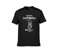 Kaif Vintage Looking Brasserie Les Halles Anthony Bourdain'S Old Restaurant Mens T-Shirt Casual Cotton Tees Tops T-Shirt Black XXL