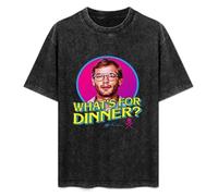 Kaif What's for Dinner Jeffrey Dahmer Mugshot True Crime Serial Killer T-Shirt Printed Tee Graphic Top for Men Black Shirt XL