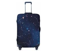 Kaifanee Elastic Travel Luggage Cover Suitcase Protector, Pastel Celestial Stars Moons Galactic Suitcase Baggage Cover Anti-Scratch Fits 27-30 Inch Luggage