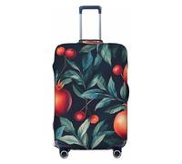 Kaifanee Elastic Travel Luggage Cover Suitcase Protector, Pomegranates and Leaves Suitcase Baggage Cover Anti-Scratch Fits 18-22 Inch Luggage