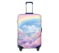 Kaifanee Elastic Travel Luggage Cover Suitcase Protector, Rainbow Clouds Shimmer Brightly Suitcase Baggage Cover Anti-Scratch Fits 27-30 Inch Luggage