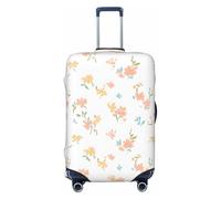 Kaifanee Elastic Travel Luggage Cover Suitcase Protector, Yellow and Pink Floral Fragments Suitcase Baggage Cover Anti-Scratch Fits 18-22 Inch Luggage