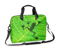 Kaifanee Laptop Bag 16 Inch, Messenger Shoulder Bag for Laptop or Tablet, Animal Frog Shadow Silhouette On The Leaf Business Briefcase Gifts for Men Women
