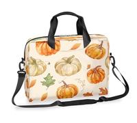 Kaifanee Laptop Bag 16 Inch, Messenger Shoulder Bag for Laptop or Tablet, Harvest Pumpkin Farmhouse Thanksgiving Business Briefcase Gifts for Men Women