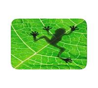 Kaifanee Ultra Soft Non Slip Indoor Door Mat Kitchen Floor Mat, Animal Frog Shadow Silhouette On The Leaf 15.7" X 23.6" Kitchen Rugs for Entryway Bathroom