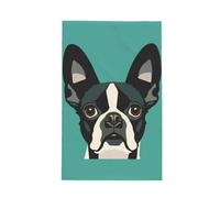 Kaifanee Waffle Weave Kitchen Towels, Boston Terrier Cartoon Dog Animal Pet Theme Ultra Absorbent & Quick-Dry Dish Cloths Tea Towels for Dishes, Hands & Cleaning