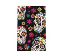 Kaifanee Waffle Weave Kitchen Towels, Sugar Skull Halloween Skeleton Floral Day Of The Dead Ultra Absorbent & Quick-Dry Dish Cloths Tea Towels for Dishes, Hands & Cleaning
